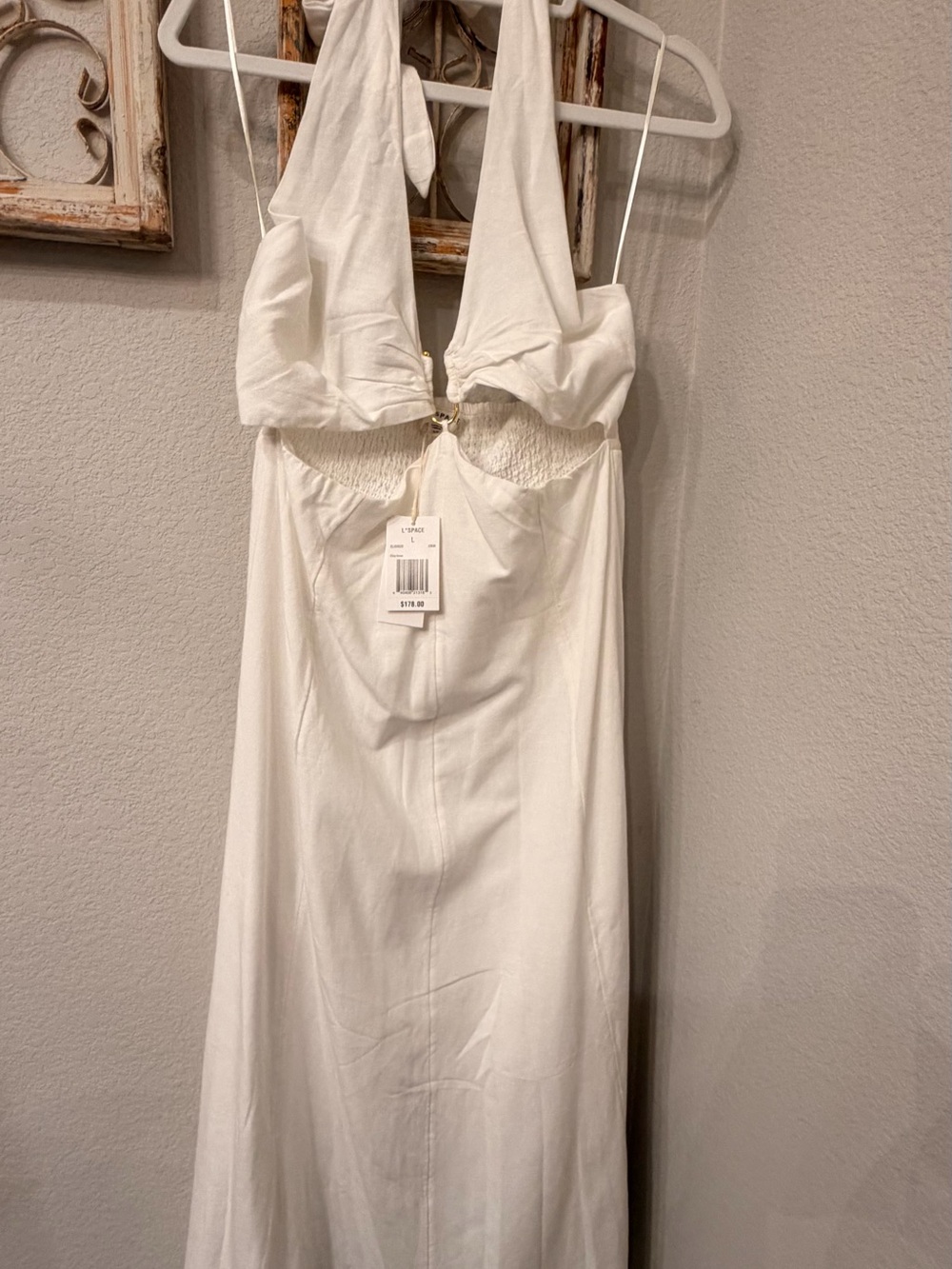 L*SPACE Eliza Cutout Cover-Up Halter Dress Size L NWT